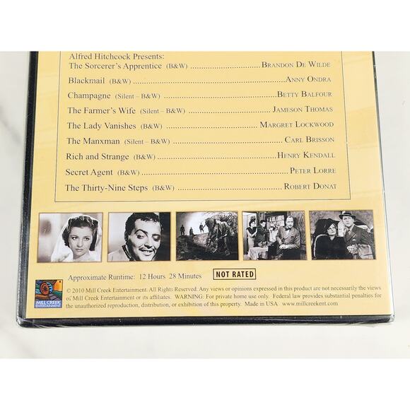 Alfred Hitchcock DVD New Sealed 2 Disc 10 Movie Classics Master Of Suspense 2010 - Picture 6 of 11